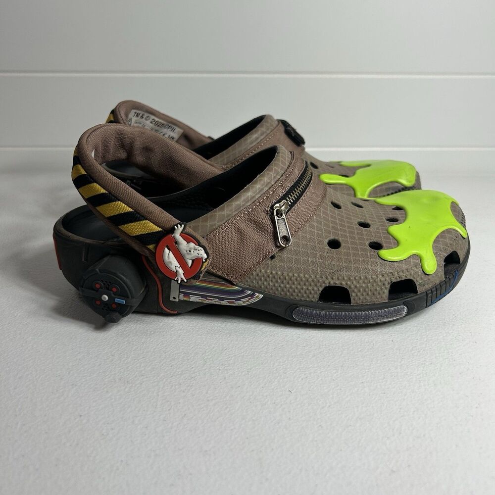 Crocs Ghostbusters Men's Clog Size 8 Black Comfort Shoes Slip On Casual